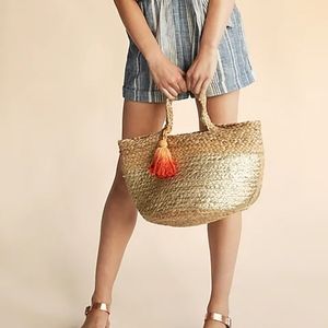Shiraleah Shanti Jute Tote- Natural Woven Bag